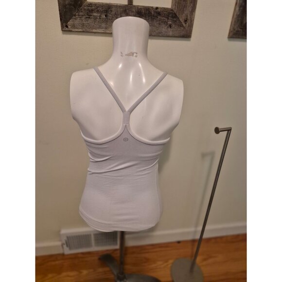 Lululemon Power Y Tank Bra Top Racerback Active Tank sz 4 White - Picture 4 of 8